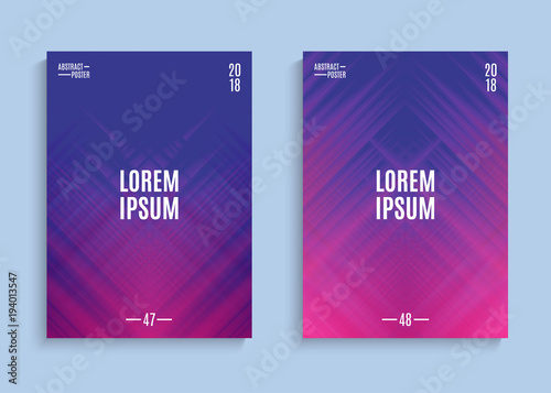 Abstract covers with dynamic patterns. Modern minimal design. Vector illustration.