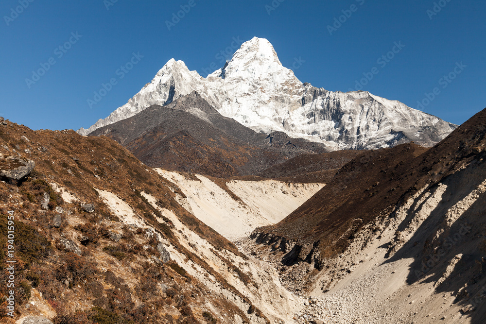 View of the Ama Dablam (6814 m) - Everest region, Nepal, Himalayas