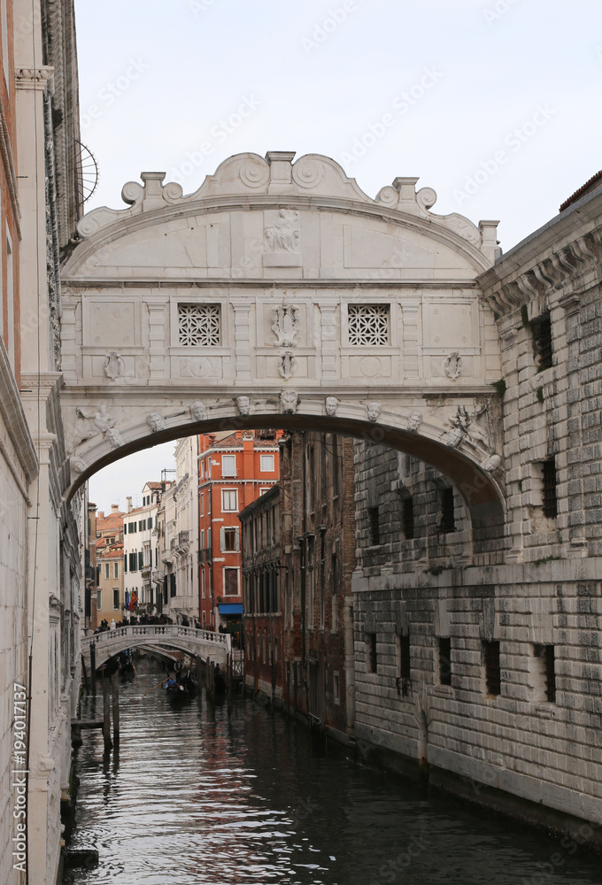 Venice Italy bridge of sighs historical building