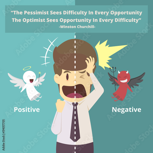 Businessman successful and Businessman unsuccessful.Cartoon of business, employee successful and unsuccessful is the concept of the man characters business, background, infographic.illustration vector