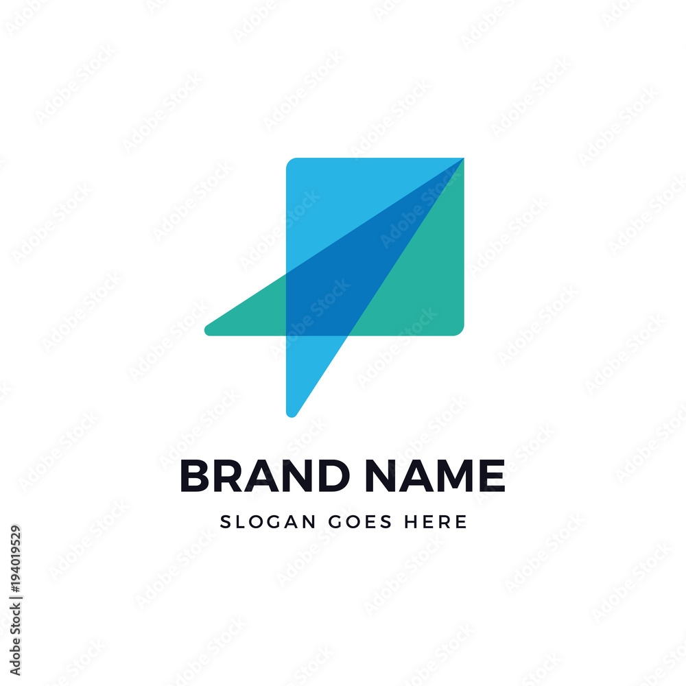 Growth square arrow logo design Growth square arrow logo design