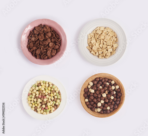 Cereals on white background