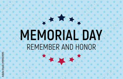 Memorial Day Background. Vector Illustration