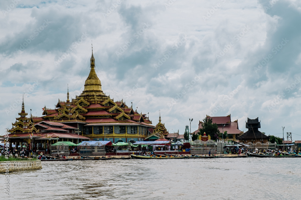 Religious buildings - temples, stupas on Lake Inle, Myanmar