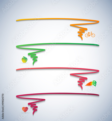 healthy lifestyle presentation design element infographic 03