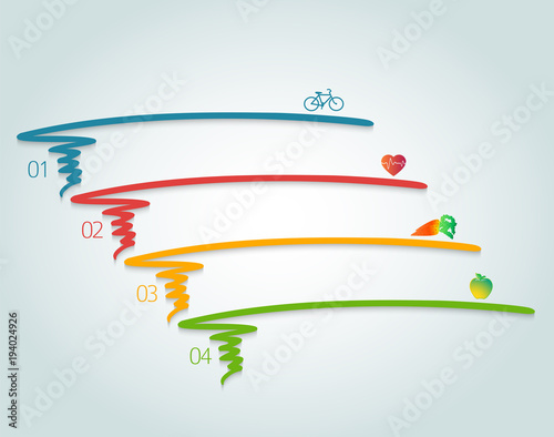 healthy lifestyle presentation design element infographic 04