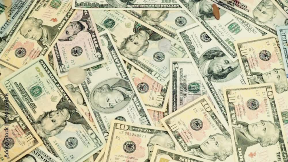The coins of the USA falling for US dollars. Slow Motion. The coins of the USA falling for US dollars. Slow Motion.
