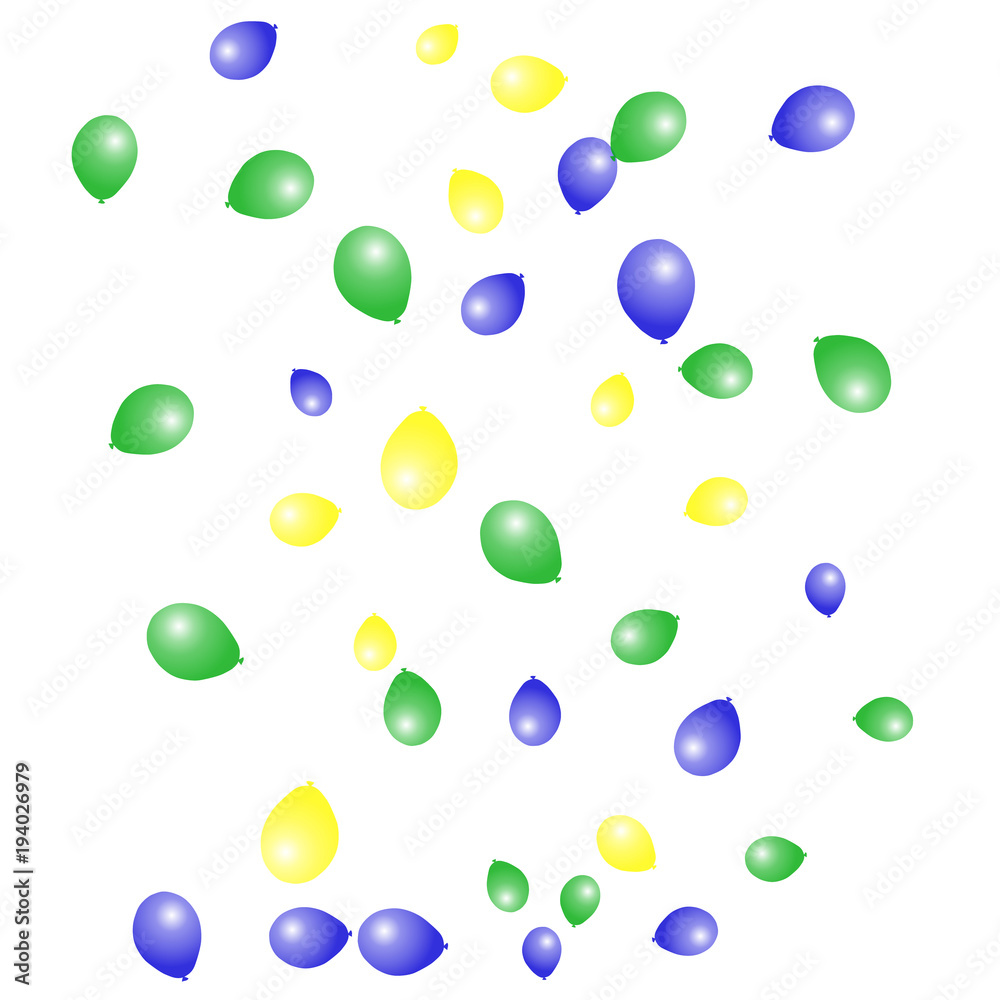 Background with Colorful balloons. Simple Feminine Pattern for Card, Invitation, Print. Trendy Decoration with Beautiful balloons