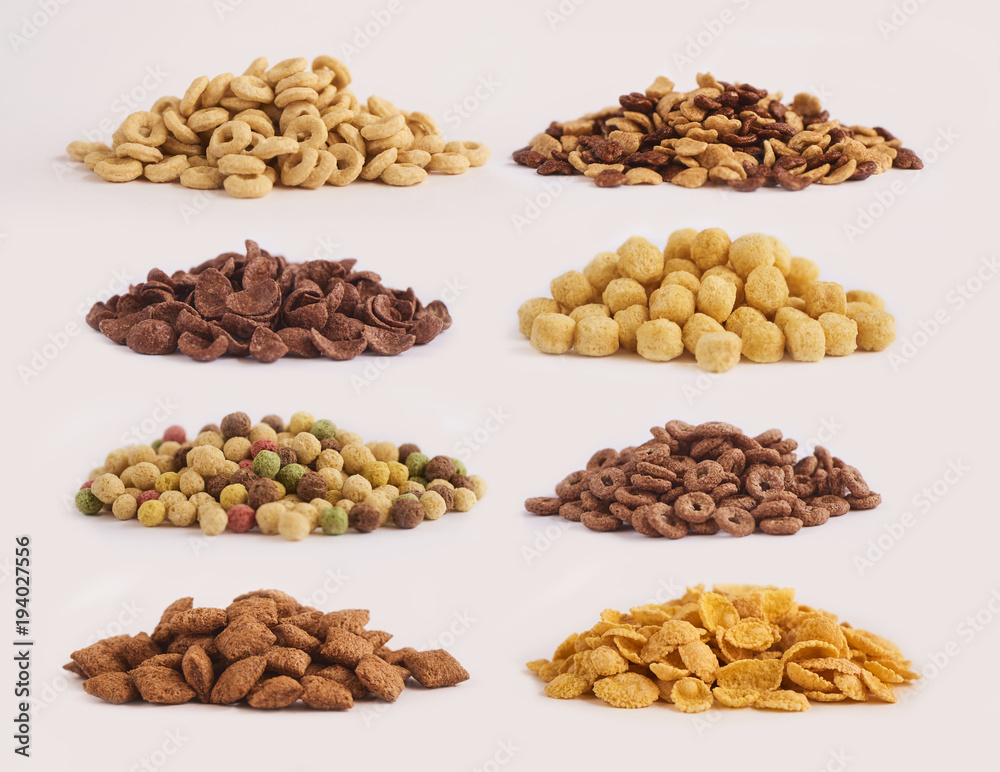 Cereals on white background Cereals on white background