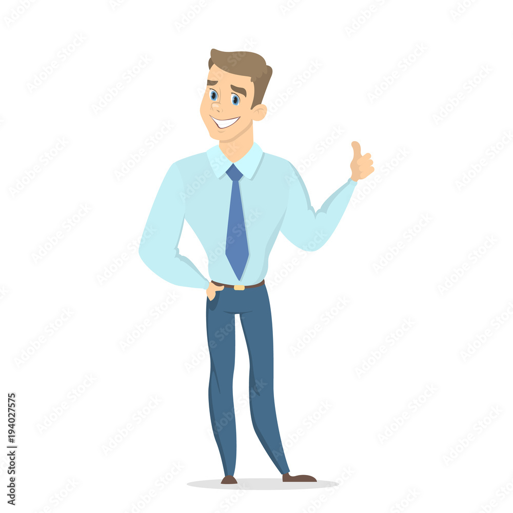 Isolated smiling businessman. Isolated smiling businessman.