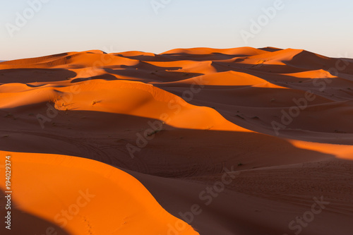 Sahara dunes in Merzouga  Africa - The grand Dune of Merzouga