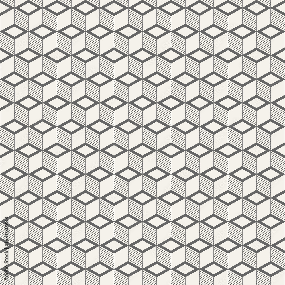 Abstract isometric cubes seamless pattern. Abstract isometric cubes seamless pattern.
