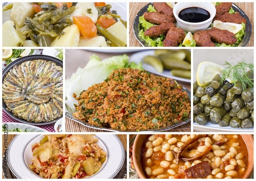 Turkish foods collage