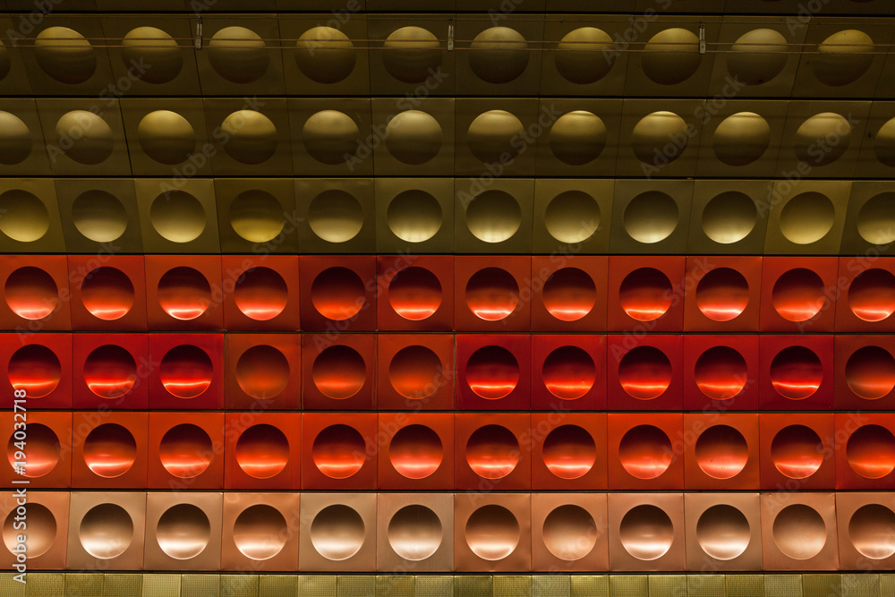 Wall pattern of subway station. Prague, Czech republic. Wall pattern of subway station. Prague, Czech republic.