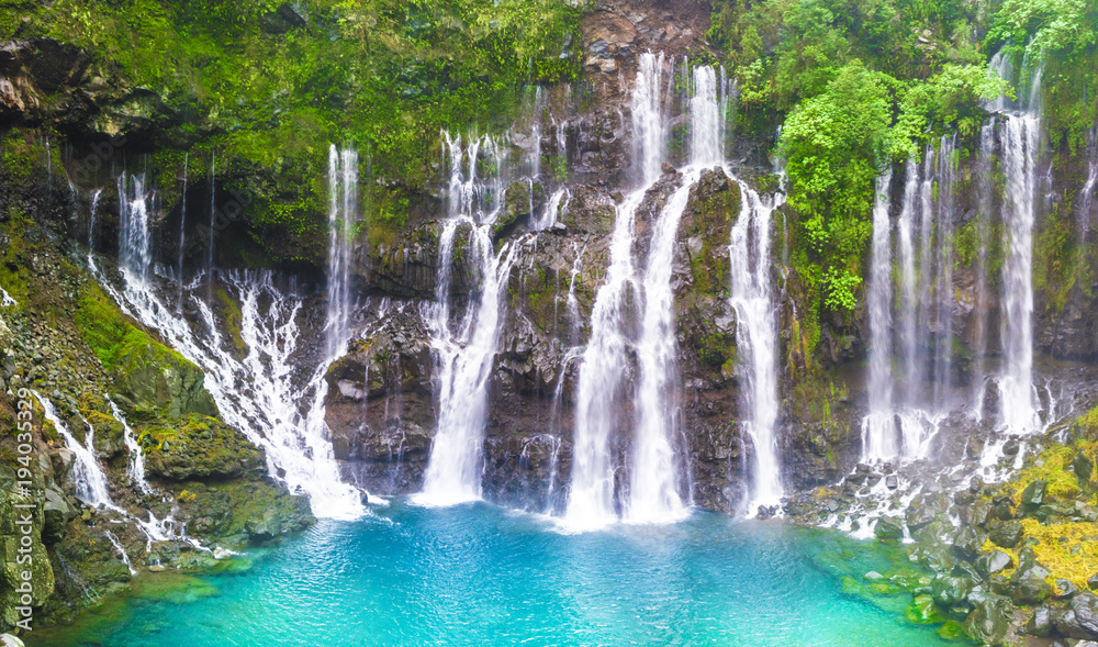 Cascade of Grand Galet in Langevin valley, La Reunion island, France