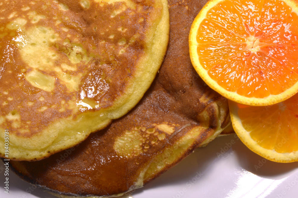 Sweet homemade pancake, breakfast