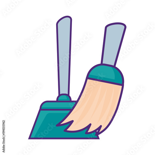 broom vector illustration