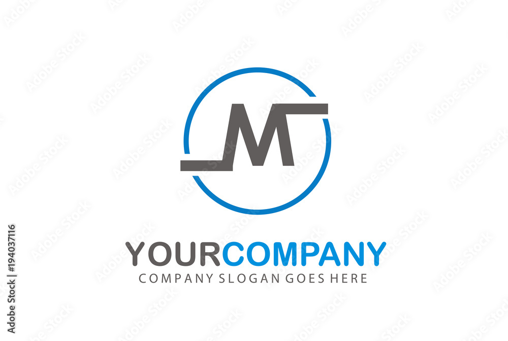 Circle Logo Letter M Vector Design Circle Logo Letter M Vector Design