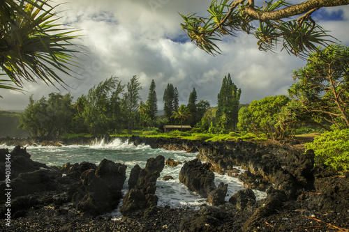 Keanae Peninsula on the Hana Road, Maui, Hawaii photo