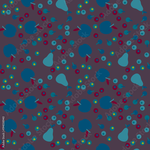 Apples and pears creative pattern. Digital design for print, fabric, fashion or presentation.