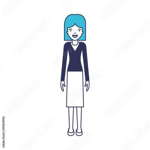 elegant businesswoman avatar character vector illustration design