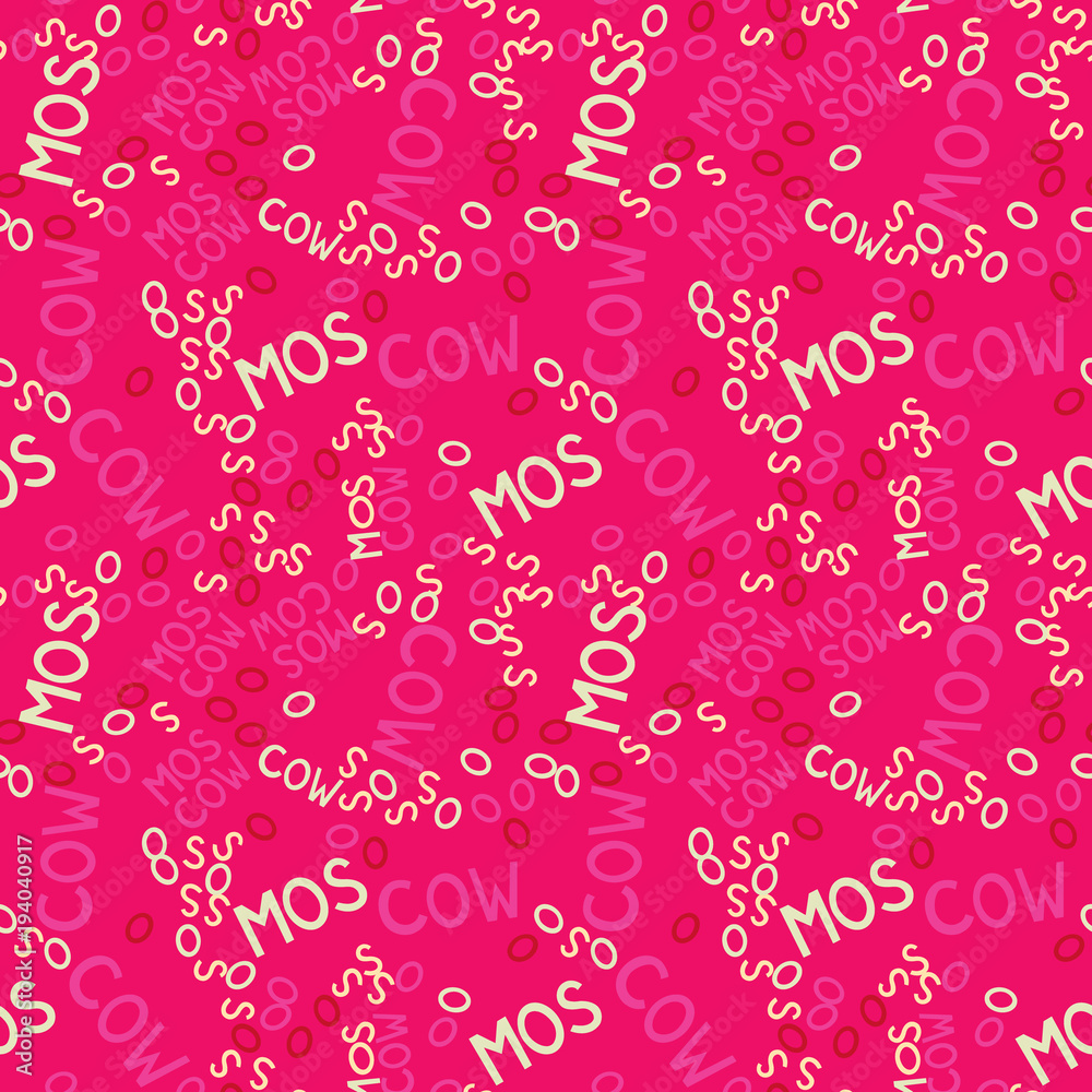 Moscow
 creative pattern. Digital design for print, fabric, fashion or presentation.