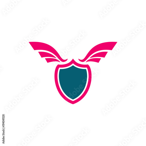 shield with wing logo design, use this design for your business