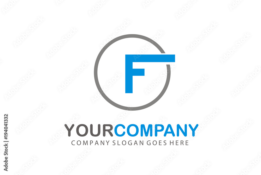 Circle Logo Letter F Vector Design Circle Logo Letter F Vector Design