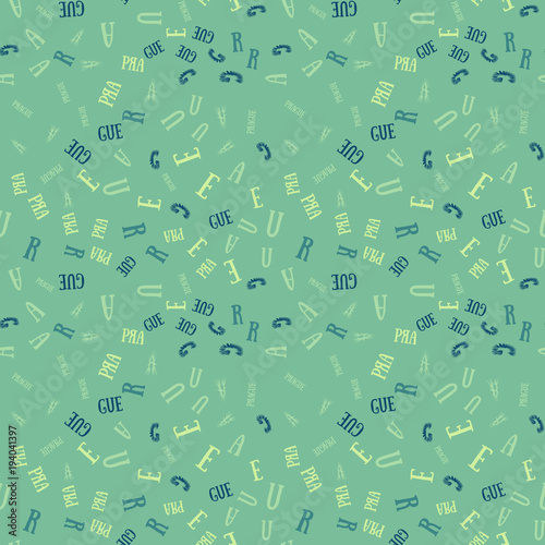 Prague
 creative pattern. Digital design for print, fabric, fashion or presentation.
