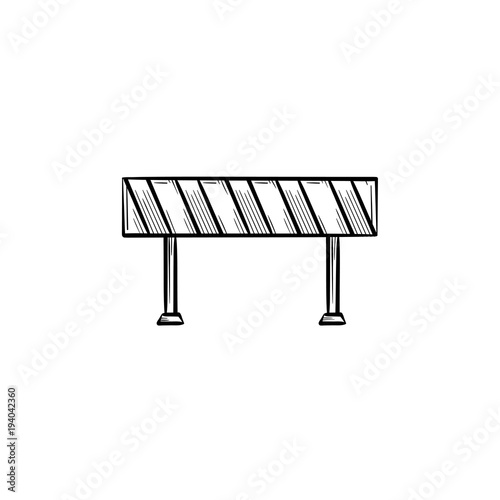Road barrier hand drawn outline doodle icon