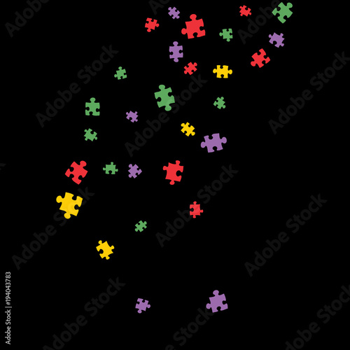 Confetti Background Pattern. Puzzle pieces and big ideas design, vector illustration graphic