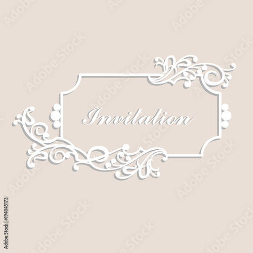 frame with swirls, vector frame, decorative paper frame