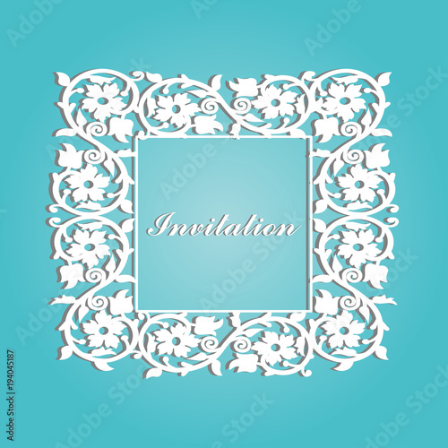 frame with swirls, vector frame, decorative paper frame