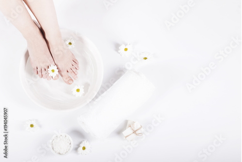 Foot spa on white background