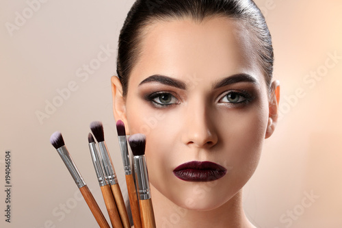 Beautiful woman and makeup ...