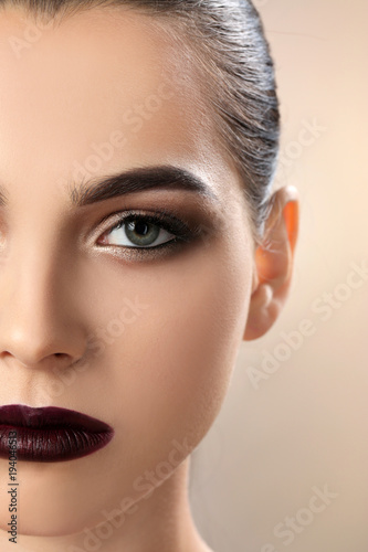 Woman with beautiful makeup...