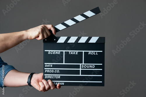 Quadro em tela A movie production clapper board