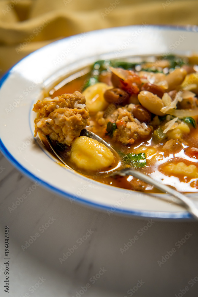 Tuscan Sausage Gnocchi Bean Soup