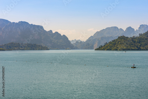 The national park Khao Sok with the Cheow Lan Lake is the largest area of virgin forest in the south of Thailand. Limestone rocks, jungle and karst formations determine the picture of the Park