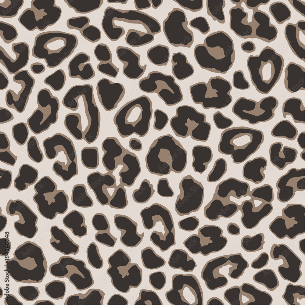 Brown leopard or jaguar seamless pattern. Modern animal fabric design. Vector illustration background. Brown leopard or jaguar seamless pattern. Modern animal fabric design. Vector illustration background.