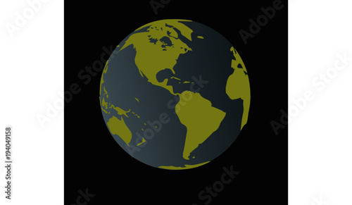 Globe earth America