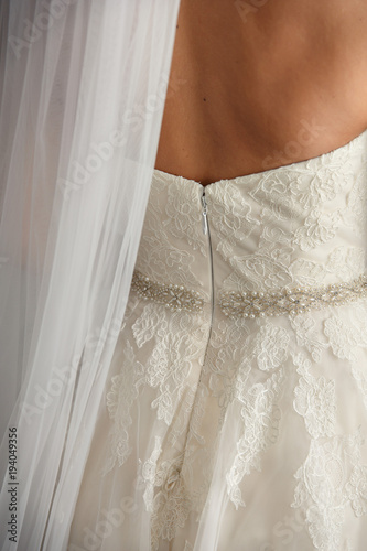 Wedding dress of beautiful bride © Wedding photography