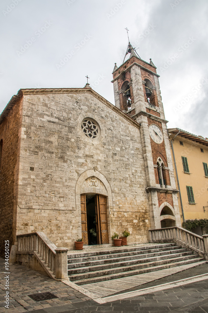 Kirche Chiesa della Madonna di Vitaleta in San Quirico d´Orcia, Toskana, Italien