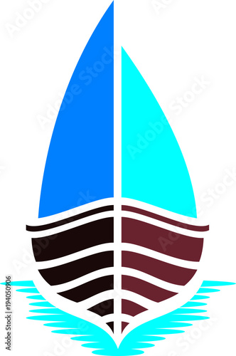 Vector Sail Boad 