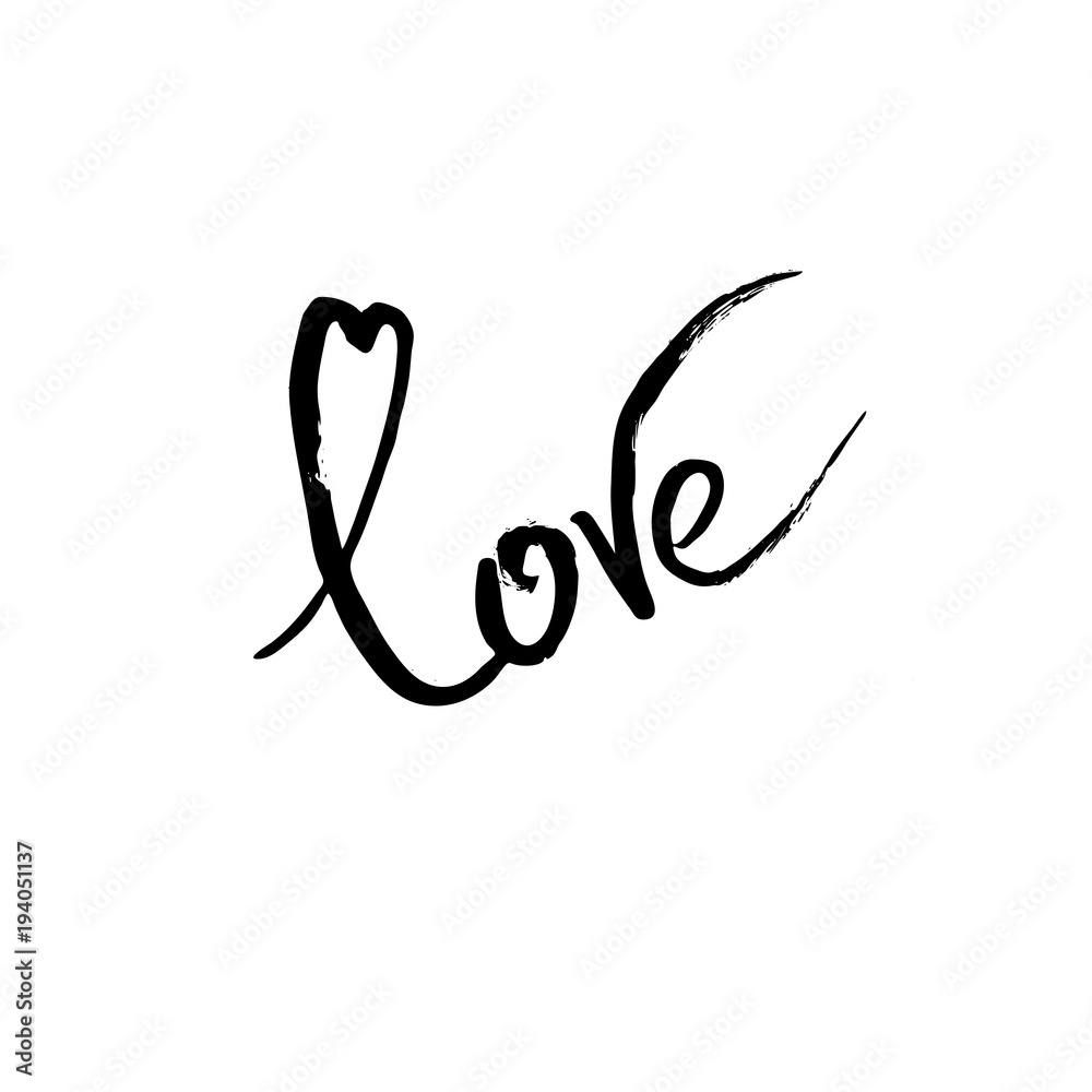 Vector freehand letters love text doodles, valentine s day Vector freehand letters love text doodles, valentine s day