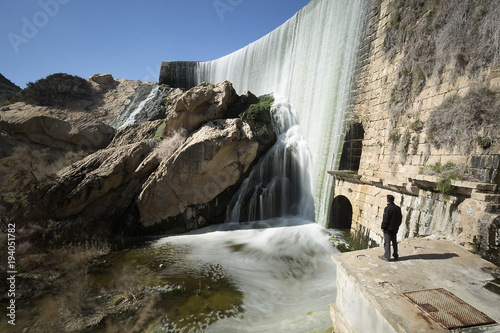 Man observing the swamp of Elche photo