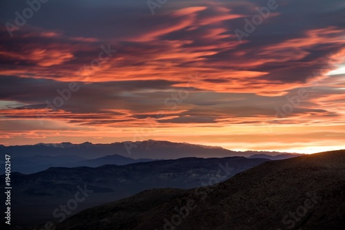 Stunning sunrise with vivid color in Death Valley National Park  © Elizabeth