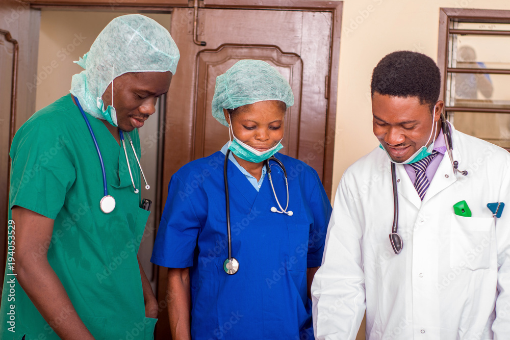 portrait of a team of young doctors. portrait of a team of young doctors.
