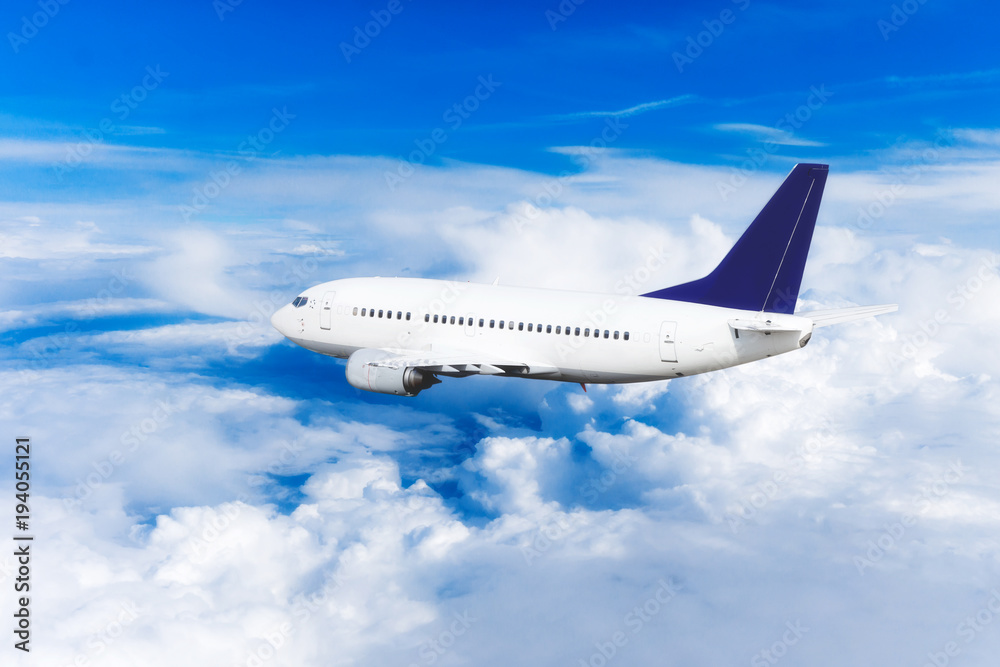 Airplane over the clouds Airplane over the clouds