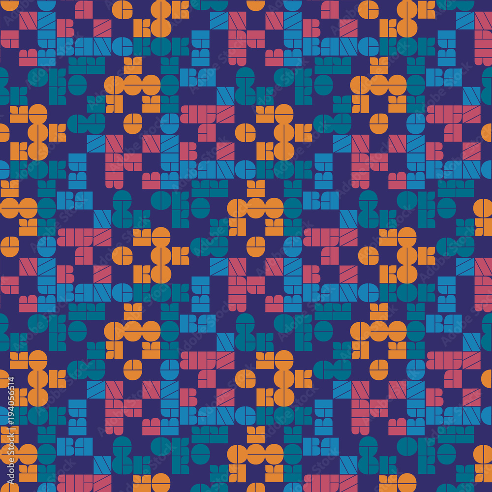 Bangkok
 seamless pattern. Autentic artistic design for background.